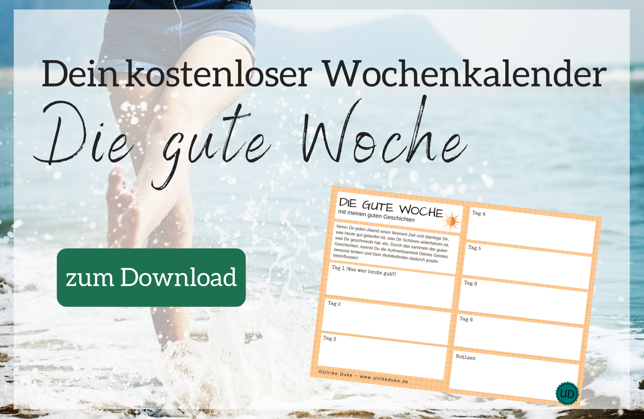 Diplom Psychologin Psychologe Psychotherapie psychologische Hilfe 74821 Mosbach Die gute Woche - positive Gedanken positiv denken negativ Gedankenkarussell ändern mentales Training NLP CTA H